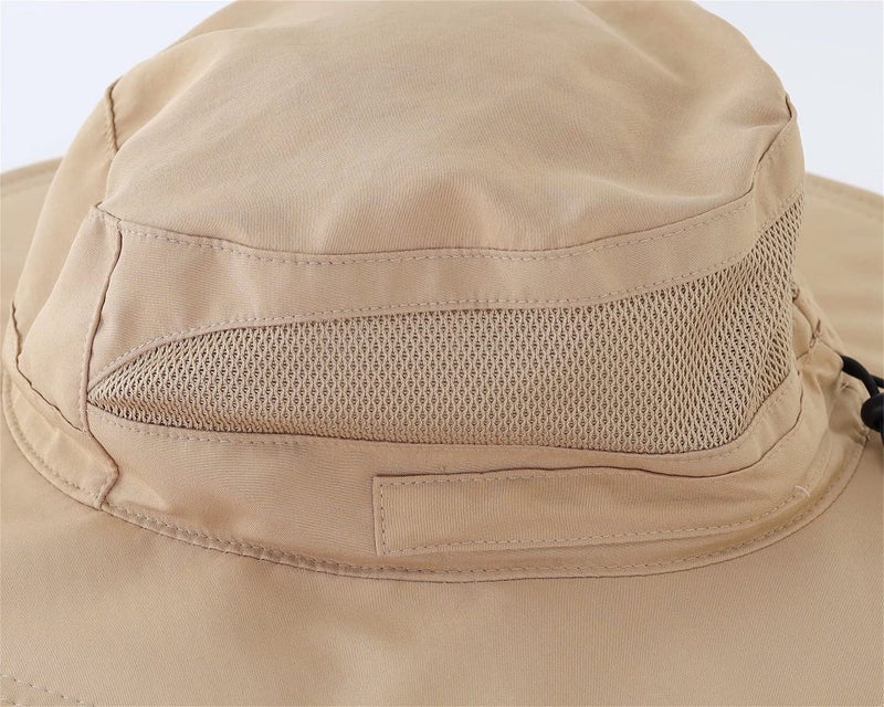 Connectyle Outdoor Kid's Fishing Sun Hat for Boy Adjustable Safari Hat Summer Beach Hat M Khaki - Image 4